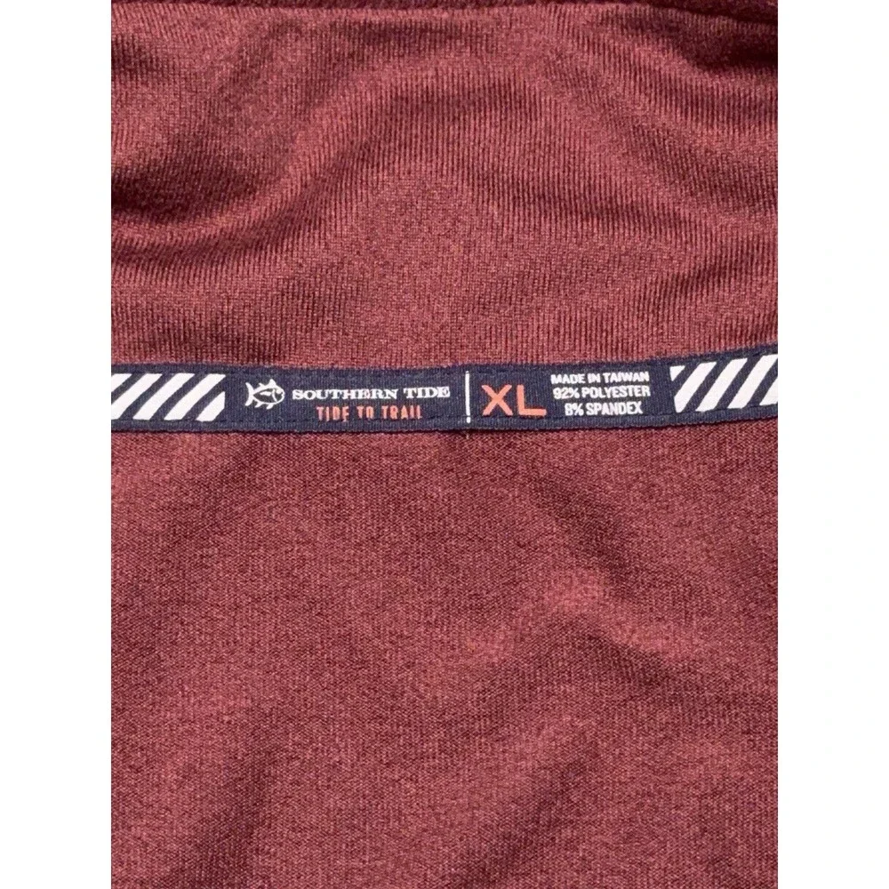 Southern Tide 1/4 Zip Performance Pullover Mens XL Lite Burgundy Stretch